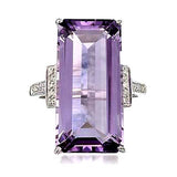 Big Purple Crystal Ring
