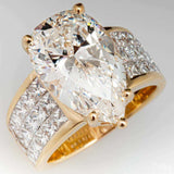 Big Water Drop Crystal Pure Zircon Luxury Ring