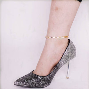 Bling Rhinestone Diamond Link Chain Anklet for girls
