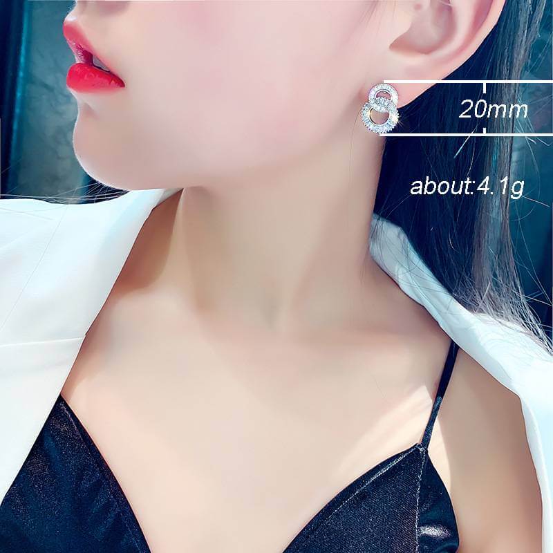 Zircon ear stud