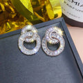 Zircon ear stud