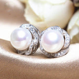 Flower Pearl Studs