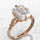 Princess Cut Rose Gold Plated Solitaire Ring