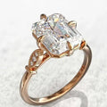 Princess Cut Rose Gold Plated Solitaire Ring