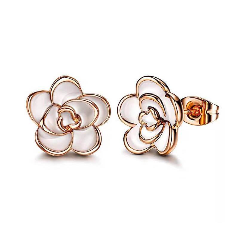 Camellia Vintage Stud Earrings