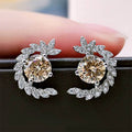 Round Leaf Shape Earring