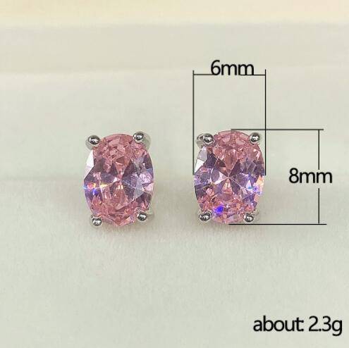 Oval Cubic Zirconia Earring