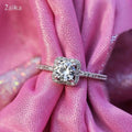 Cubic Zirconia Square Cut Diamond Ring