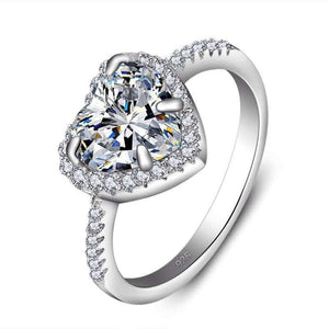 Cute Engagement Heart Ring