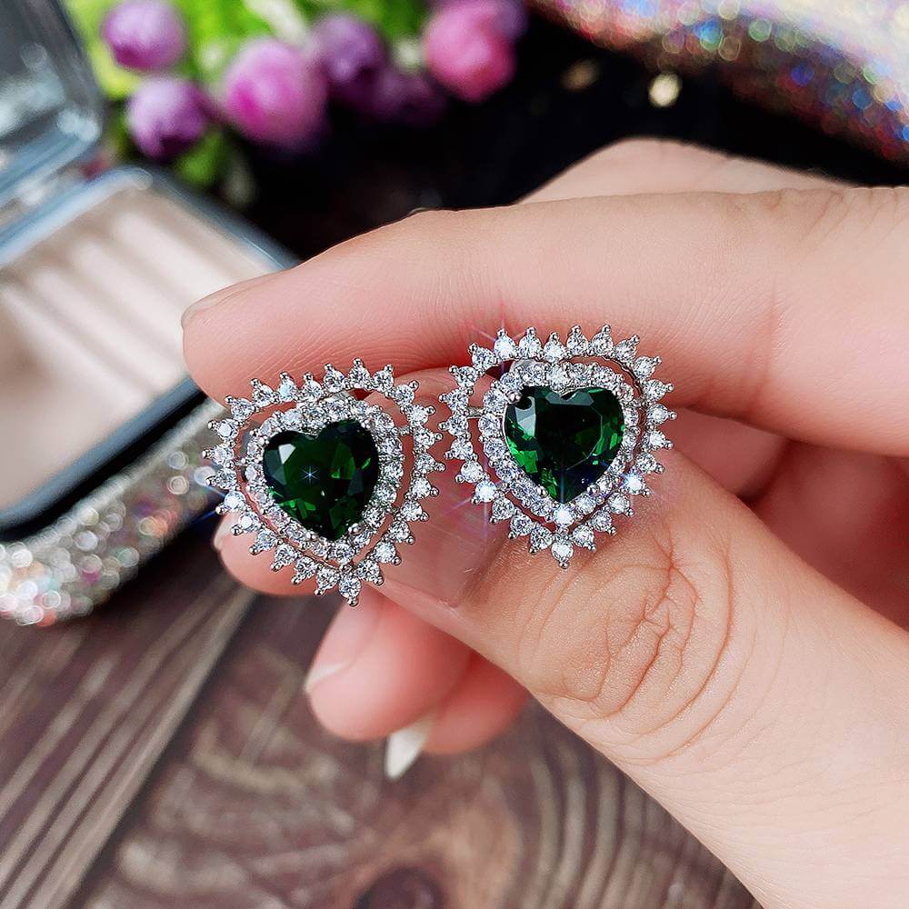 Double Heart Sweet Earrings