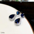Crystal Drop Zircon Earrings