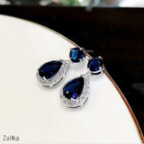 Crystal Drop Zircon Earrings
