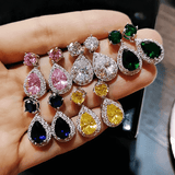 Crystal Drop Zircon Earrings