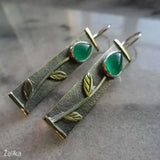 Ethnic Rectangle Retro Earrings
