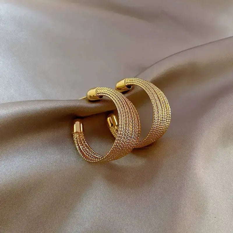 golden hoops earrings for girls