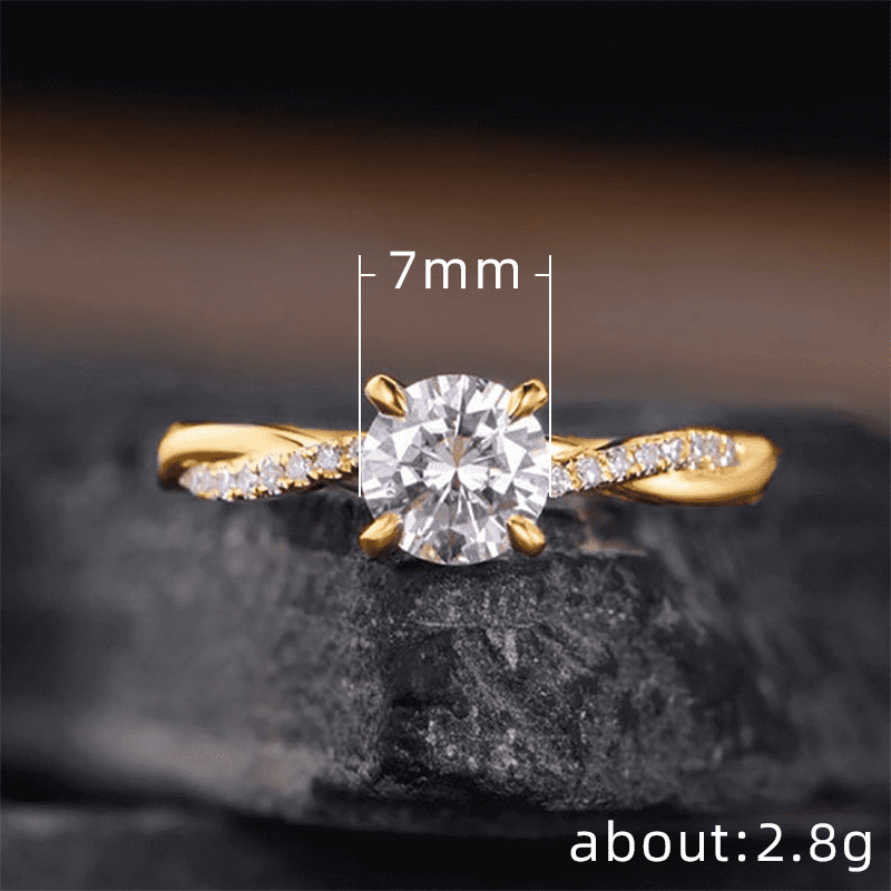 Twisted Rope Gold Plated Ring