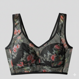 Floral Ice Silk Lace Comfort Bra