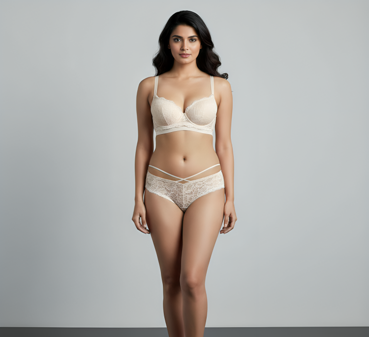 Premium Lace Pushup Bra Set