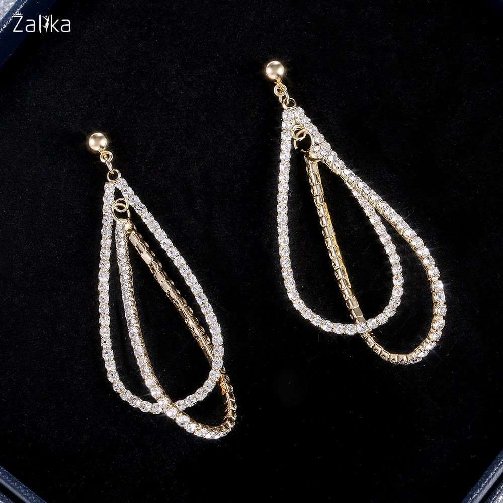 Geometric Long Drop Earrings
