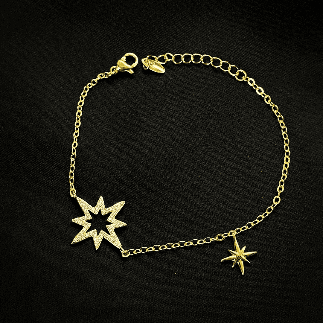 Galaxy Star 18k Gold Plated Bracelet