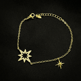 Galaxy Star 18k Gold Plated Bracelet