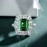 Green Gemstone 925 Silver Ring