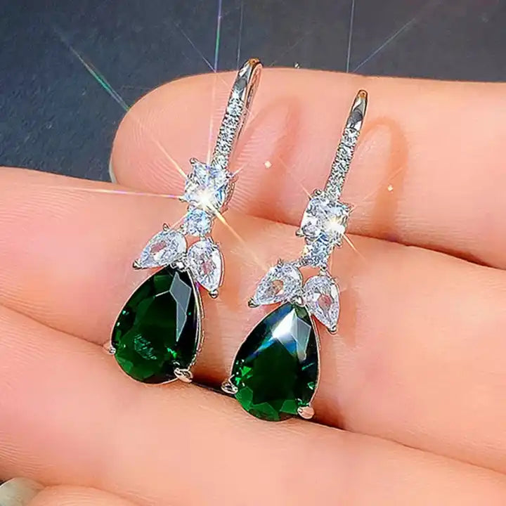 Green Crystal Earring