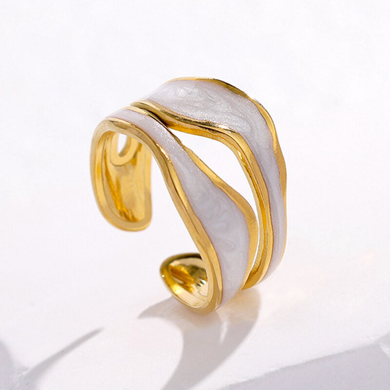 Oil Dripping Stacking Knuckle Ring