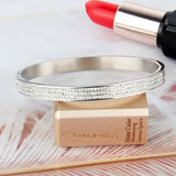 Stainless Steel Sparkling Zircon Bangles