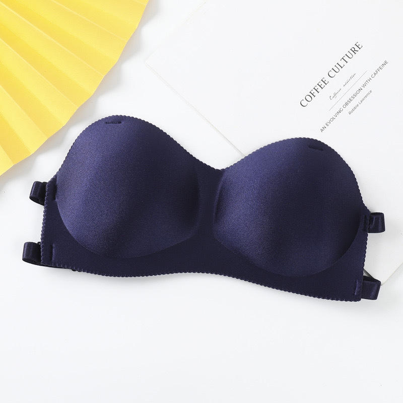 Solid Color Bra With Transparent Strap