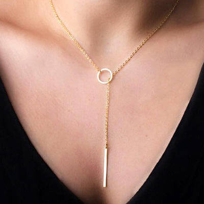 Round Stick Pendant Necklace