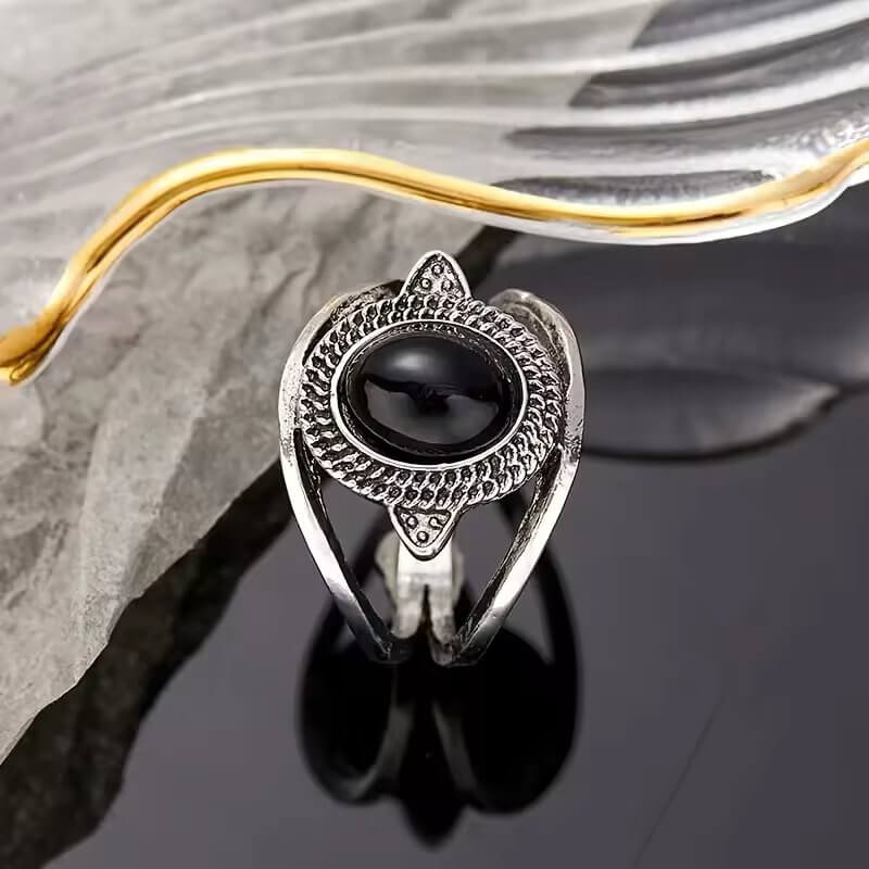 Transparent Oval Moonstone Ring