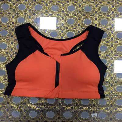 Fitness wear Front Zipper Yoga Bra - Orange