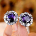 Vintage Crystal Cubic Earrings