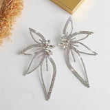 Large Flower Zircon Earrings