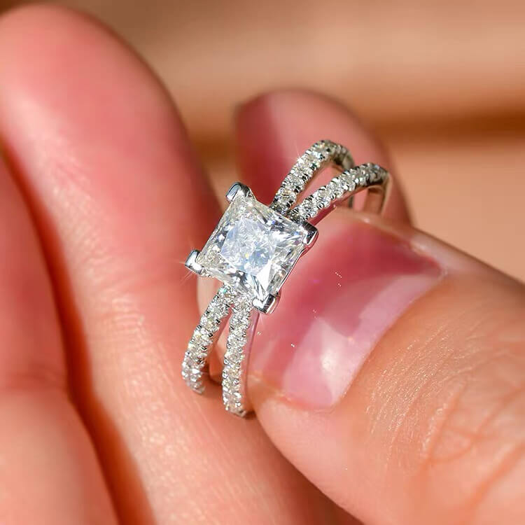Double Layer Engagement Ring