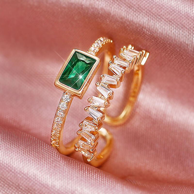 Double layer Adjustable Ring for Women's