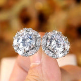 Vintage Crystal Cubic Earrings