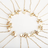 Alphabet Heart Link Chain Necklace