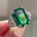 Green Crystal Zirconia Ring