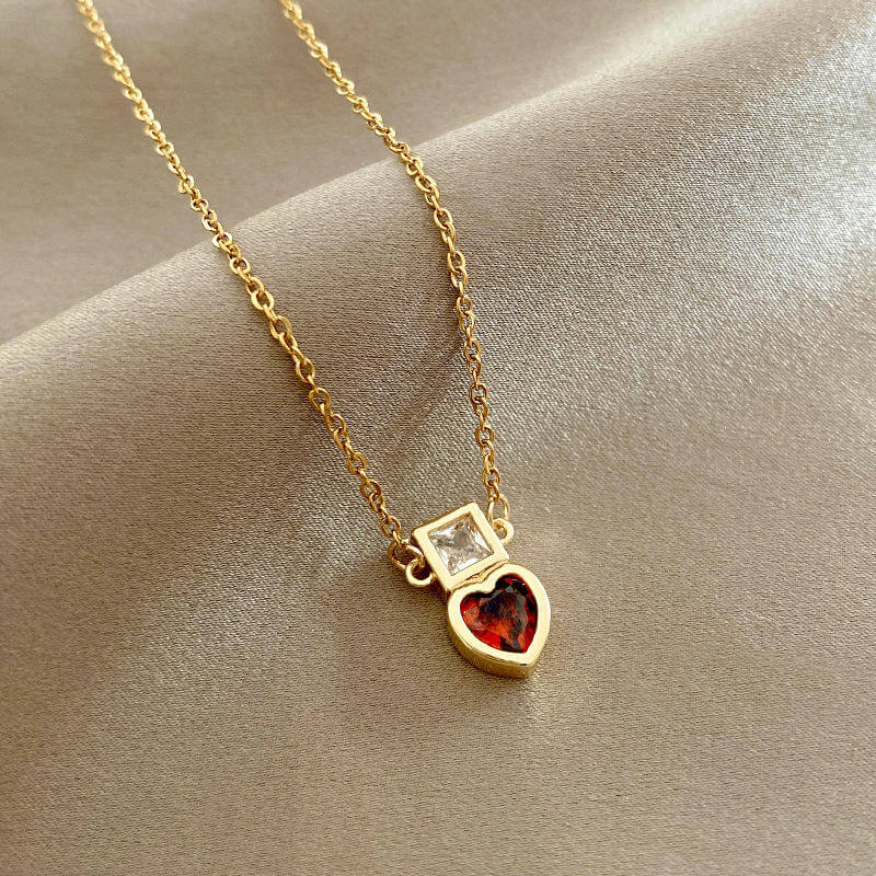 Simple Red Love Necklace