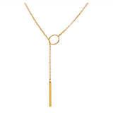 Round Stick Pendant Necklace