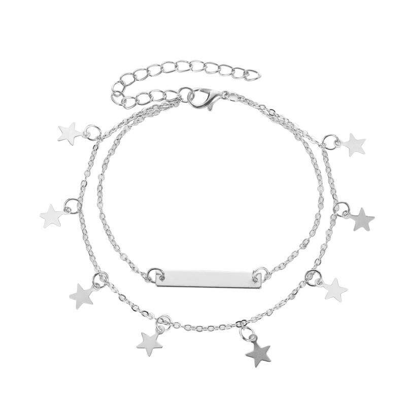 Double Five-pointed Star Anklet