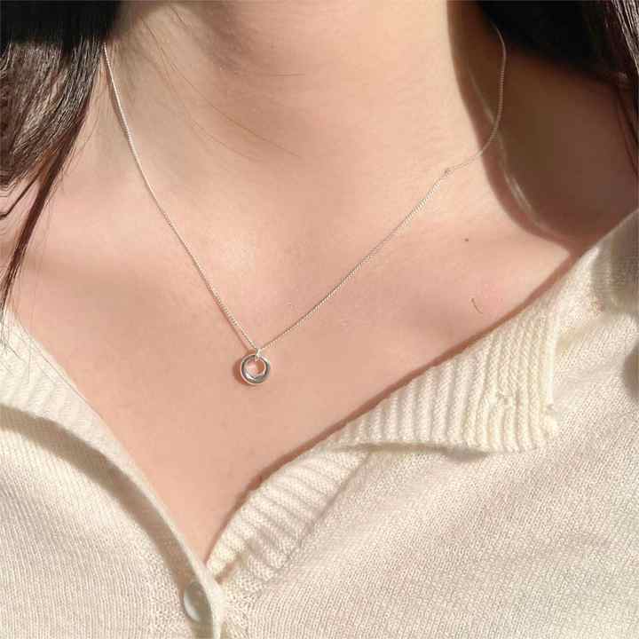 18K Silver Plated Pendant Necklace