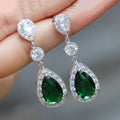 Emerald Tear Drop Earring