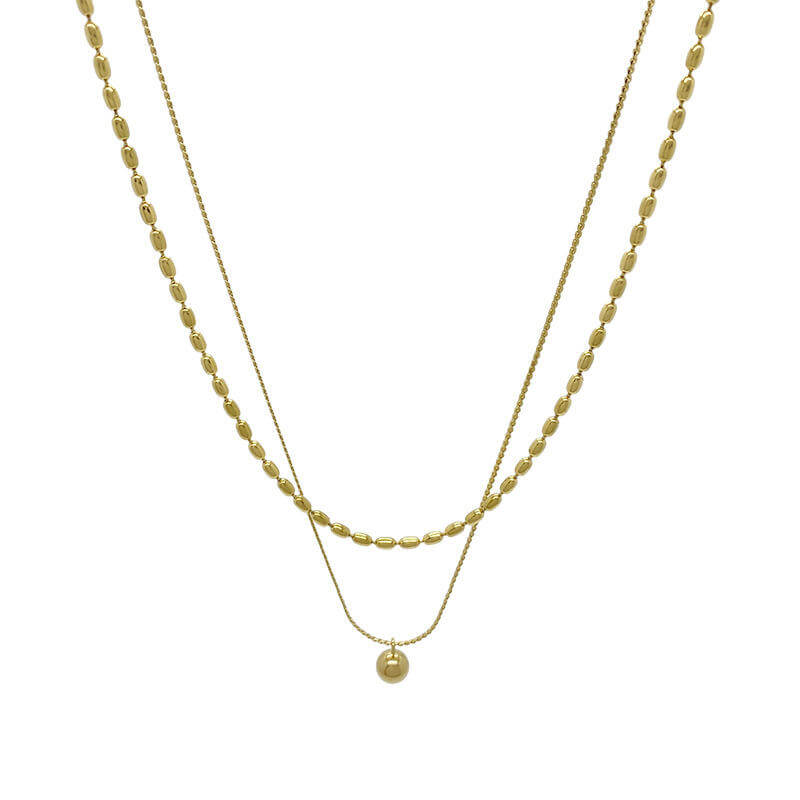 Double Metal Atmosphere Collarbone Chain