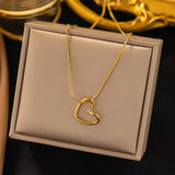 Hollow-out Peach Heart Necklace