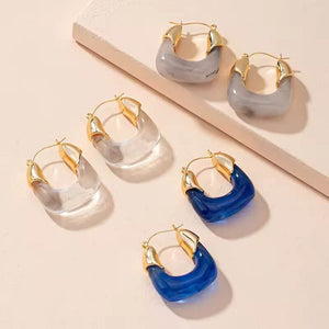 hoops Square Acrylic Earrings