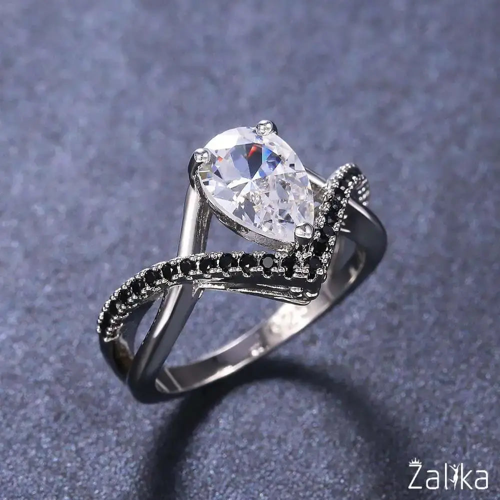 Cubic Zirconia Black Diamond Ring