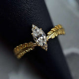 Leaf Shape Wedding Ring